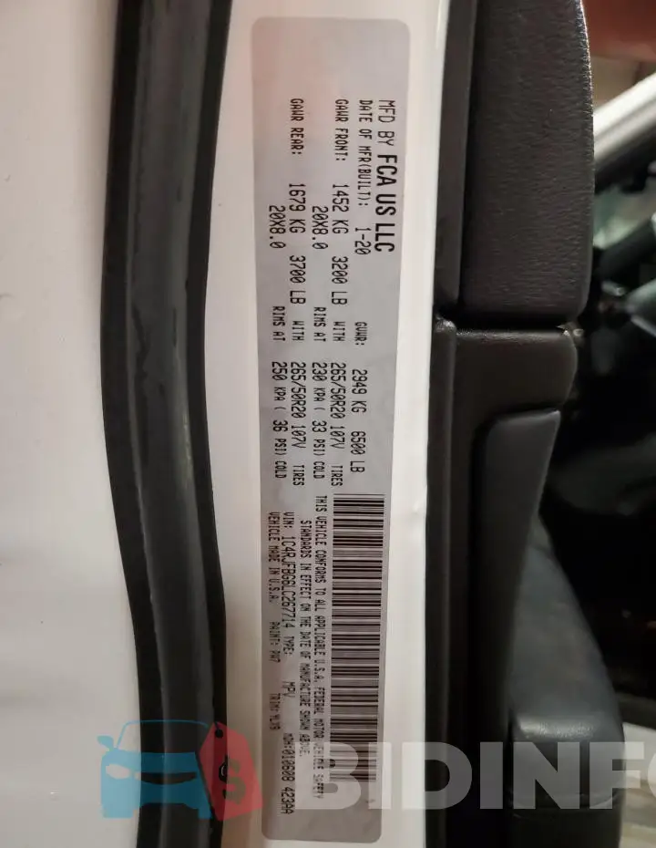 1C4RJFBG6LC267714 Photo# 14