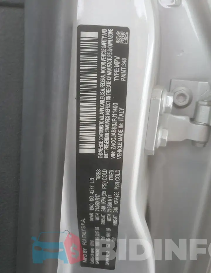 ZACCJABB0JPJ11400 Photo# 13