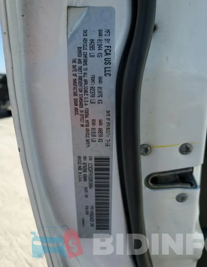 1C3CDFFA1GD816064 Photo# 12
