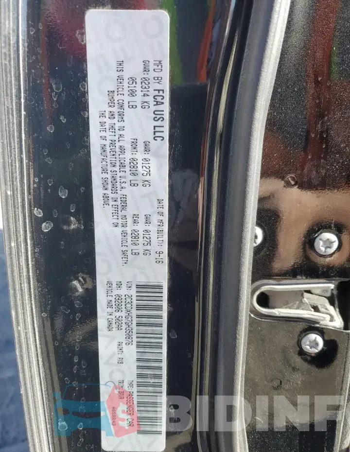 2C3CDXHG7GH350876 Photo# 12