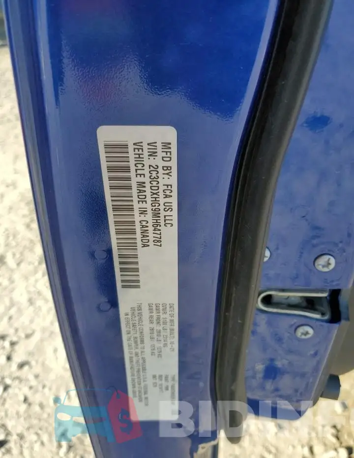 2C3CDXHG9MH647787 Photo# 13