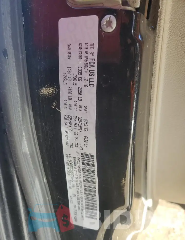 2C4RDGCGXKR614446 Photo# 14