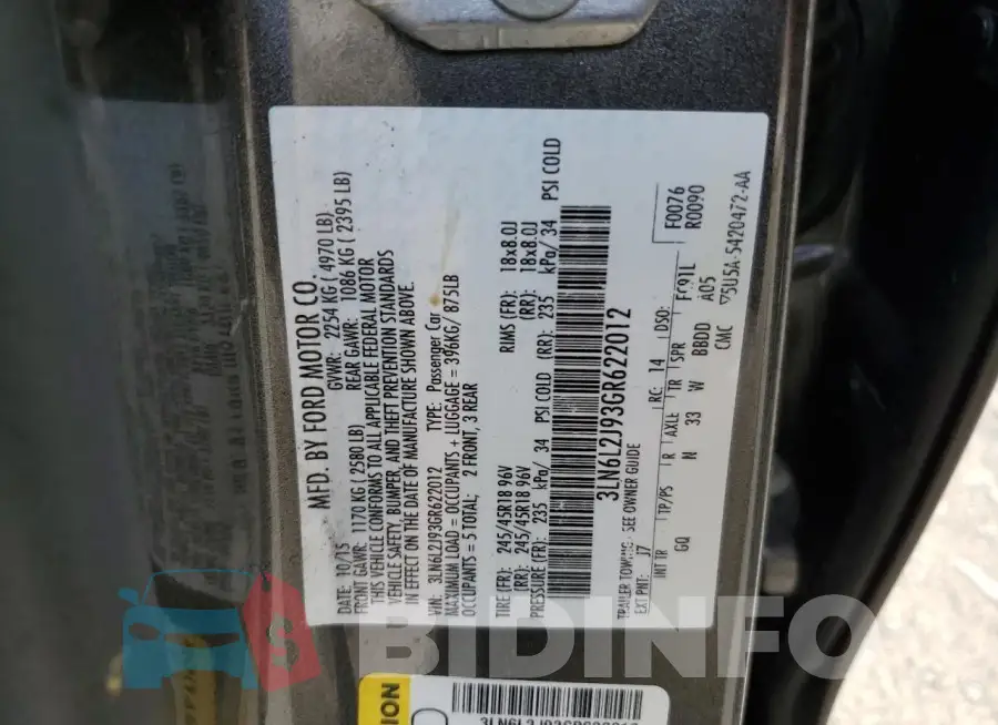3LN6L2J93GR622012 Photo# 12