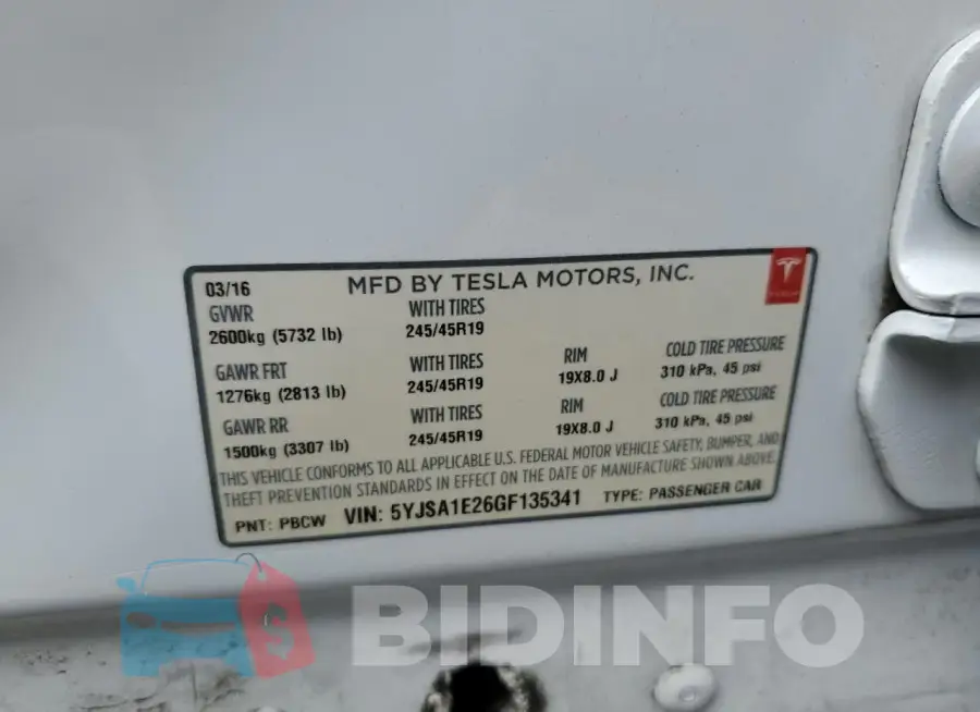 5YJSA1E26GF135341 Photo# 13