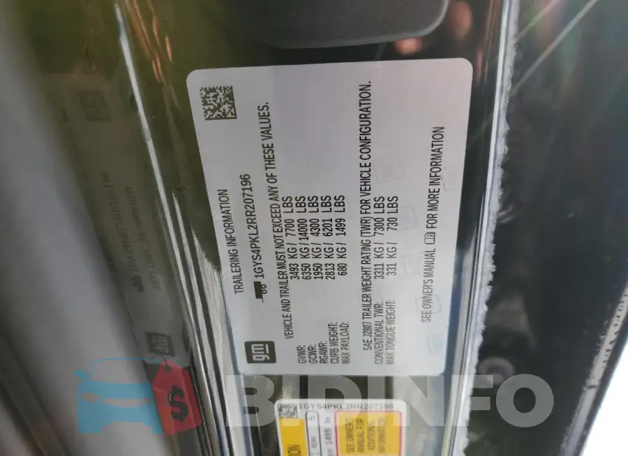 1GYS4PKL2RR207196 Photo# 14