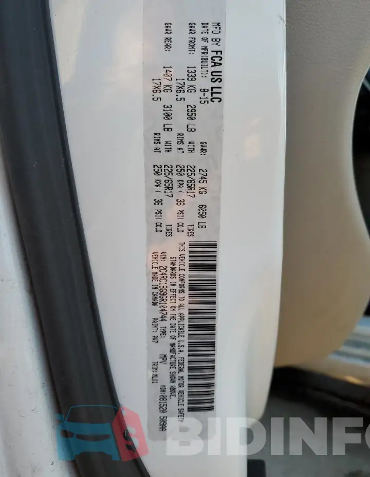 2C4RC1BG9GR104744 Photo# 14