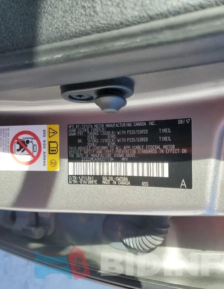 2T2ZZMCA9HC077794 Photo# 14