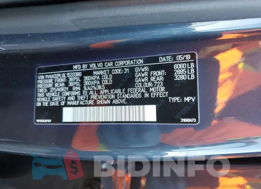 YV4A22PL6L1533380 Photo# 12