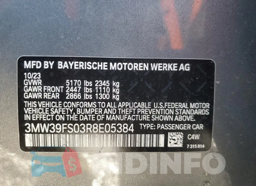 3MW39FS03R8E05384 Photo# 12