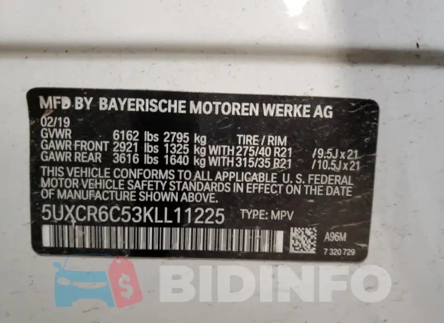 5UXCR6C53KLL11225 Photo# 13