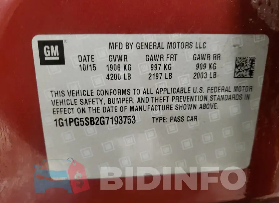 1G1PG5SB2G7193753 Photo# 13