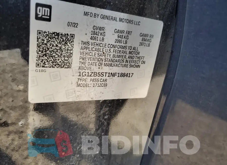 1G1ZB5ST1NF188417 Photo# 12