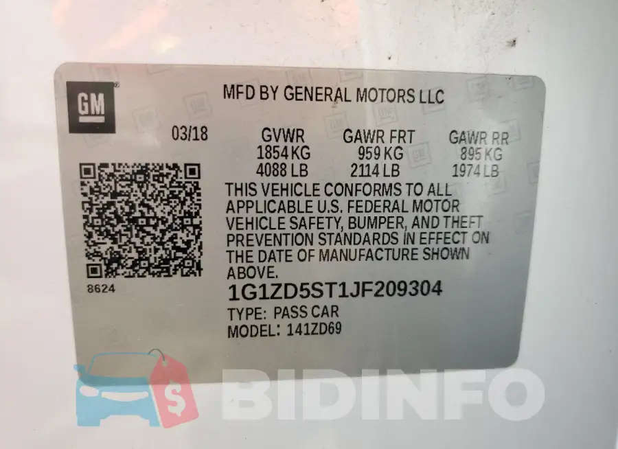1G1ZD5ST1JF209304 Photo# 13