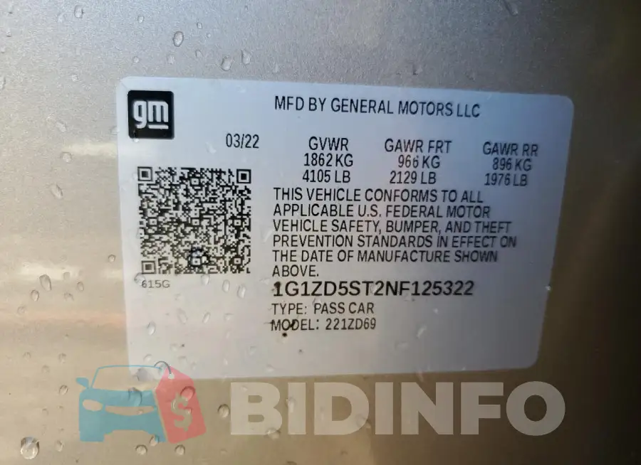 1G1ZD5ST2NF125322 Photo# 12