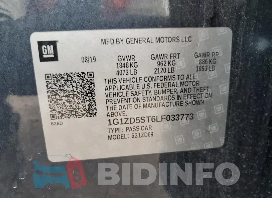 1G1ZD5ST6LF033773 Photo# 12