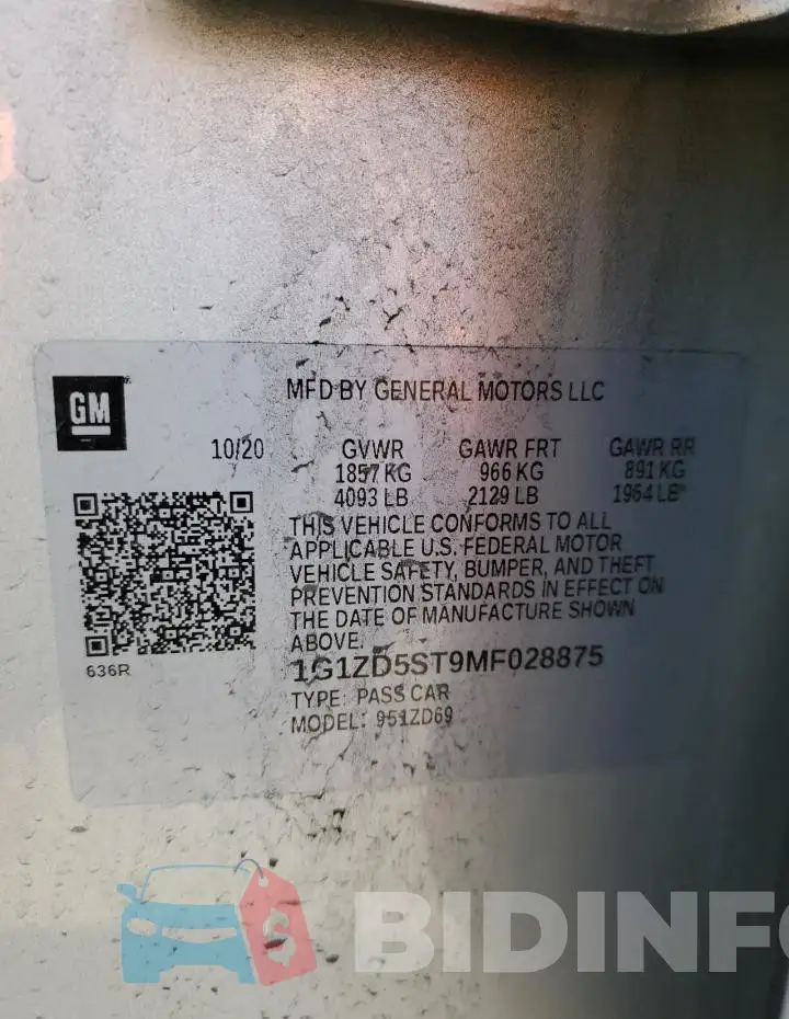 1G1ZD5ST9MF028875 Photo# 12