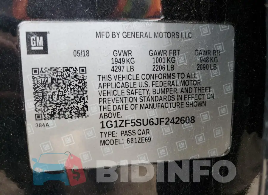 1G1ZF5SU6JF242608 Photo# 12