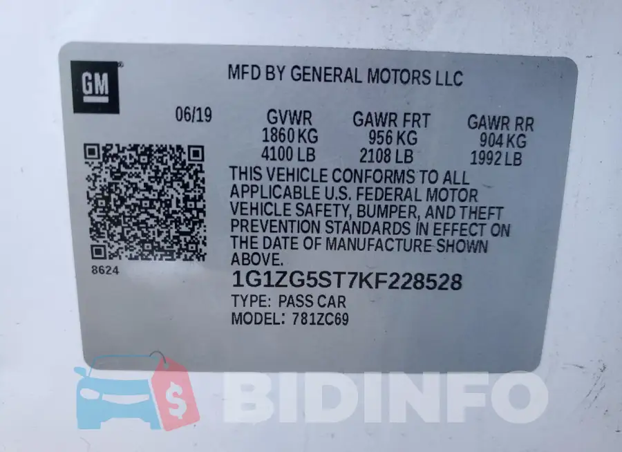 1G1ZG5ST7KF228528 Photo# 12