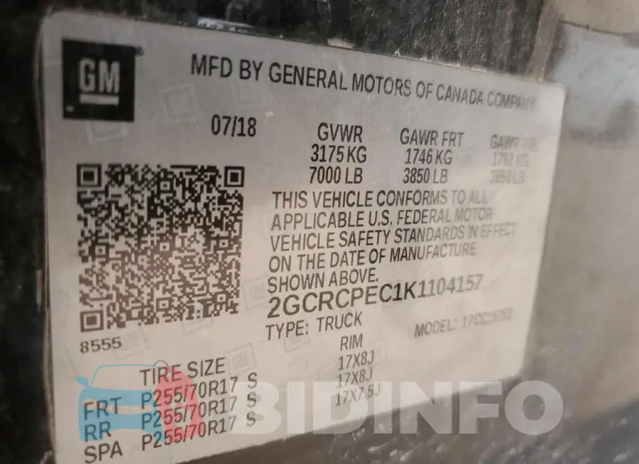 2GCRCPEC1K1104157 Photo# 12