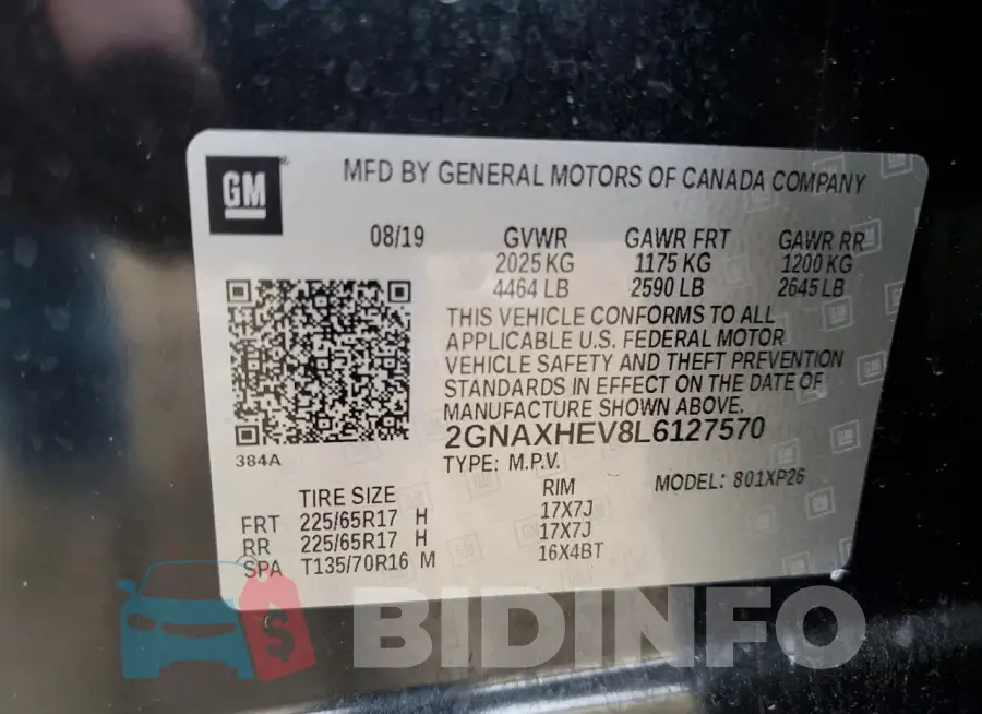 2GNAXHEV8L6127570 Photo# 13