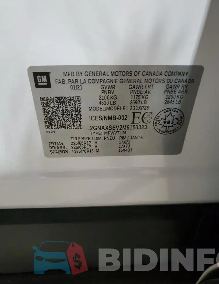 2GNAXSEV2M6153323 Photo# 14