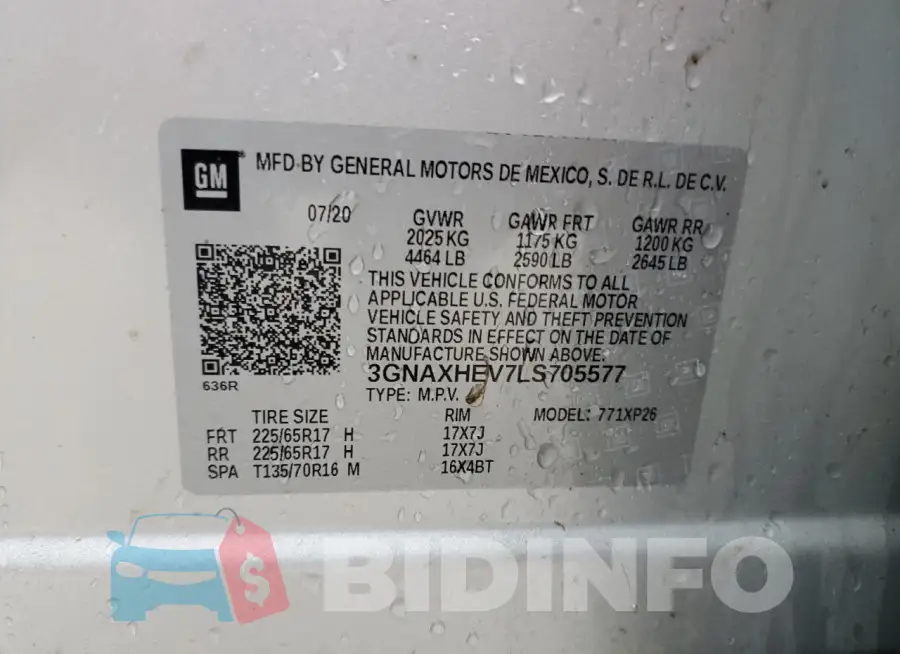 3GNAXHEV7LS705577 Photo# 13