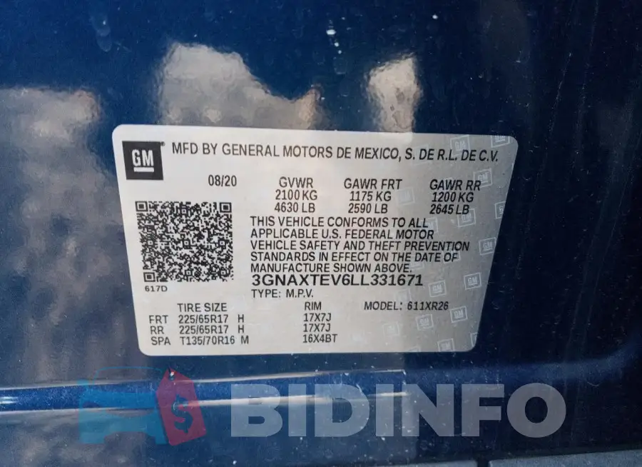 3GNAXTEV6LL331671 Photo# 13