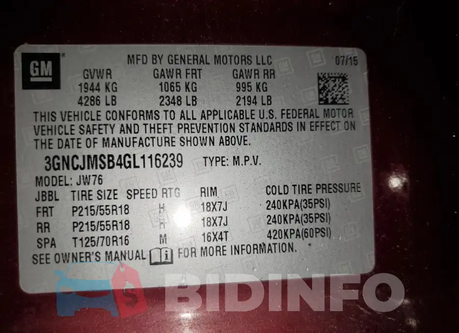 3GNCJMSB4GL116239 Photo# 13