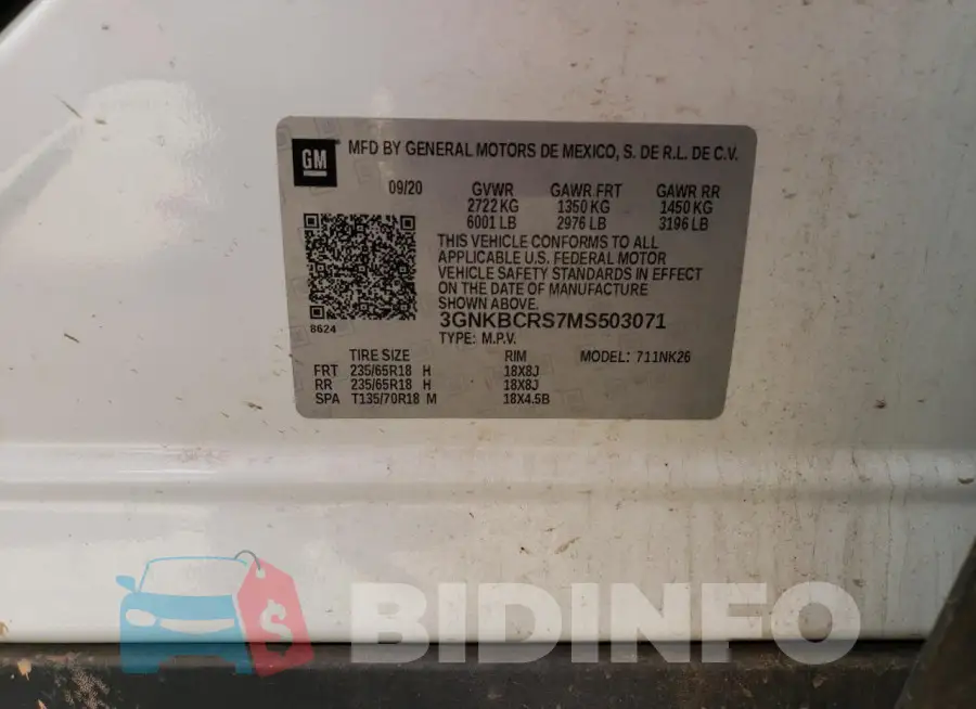 3GNKBCRS7MS503071 Photo# 13