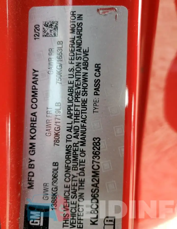 KL8CD6SA2MC736283 Photo# 12
