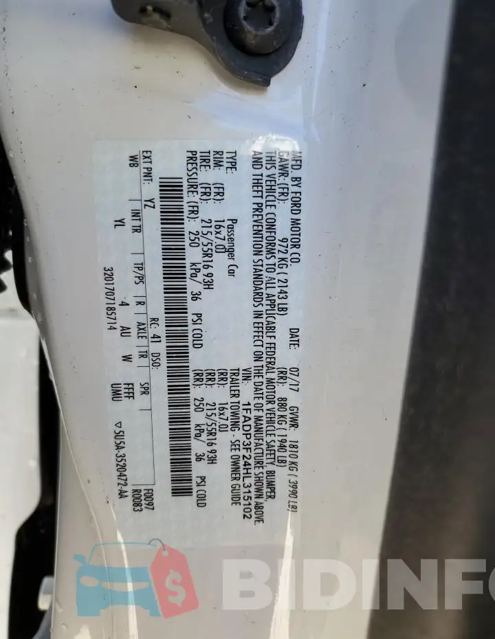 1FADP3F24HL315102 Photo# 12