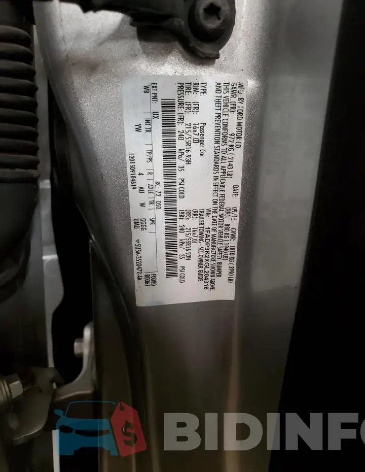 1FADP3K2XGL204316 Photo# 12