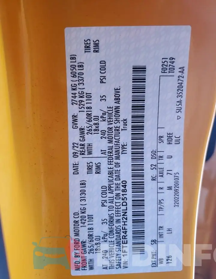 1FTER4FH2NLD51840 Photo# 12