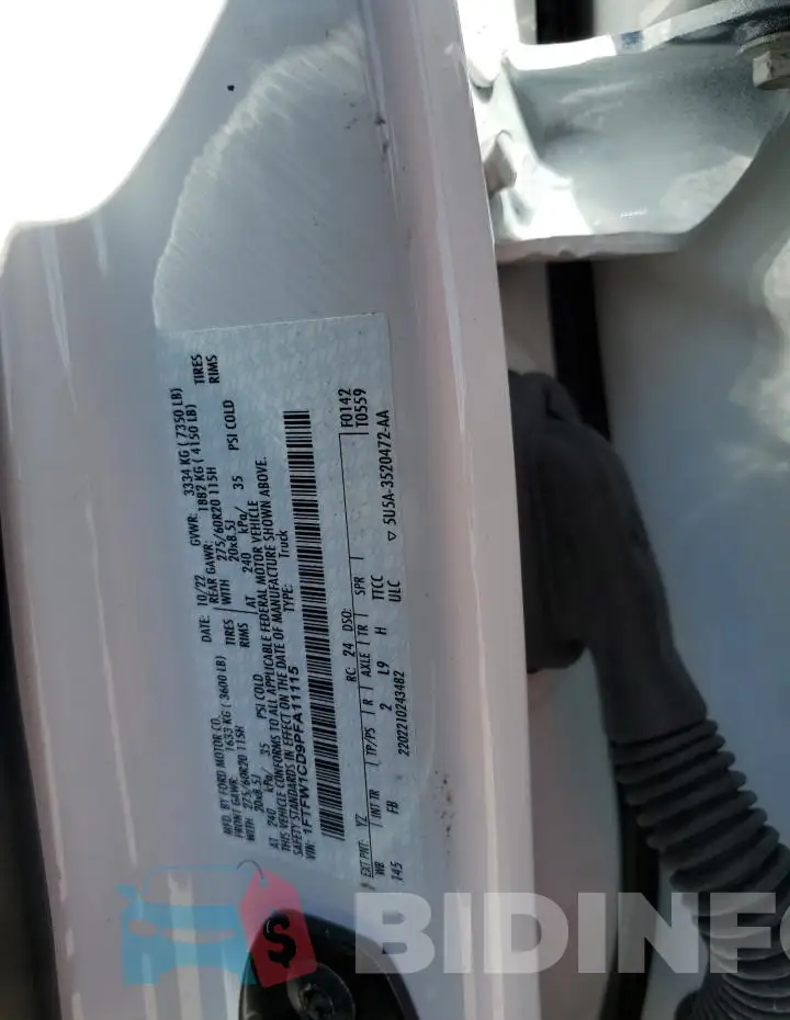 1FTFW1CD9PFA11115 Photo# 13