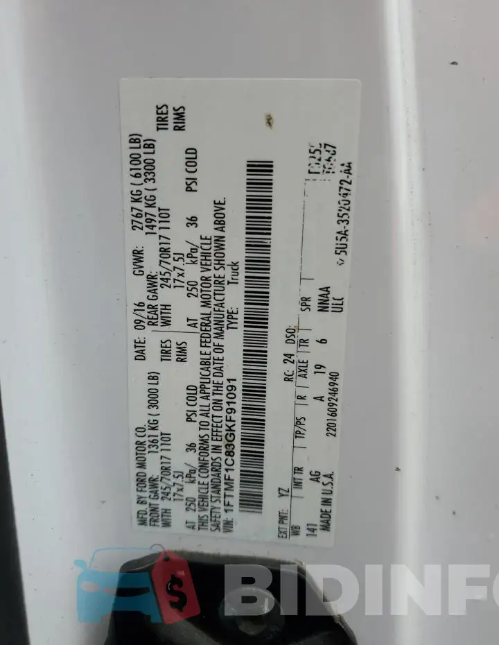 1FTMF1C83GKF91091 Photo# 12