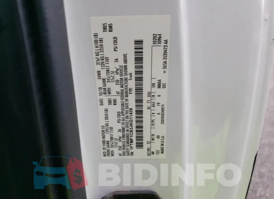 1FTMF1CB3JKG11438 Photo# 12