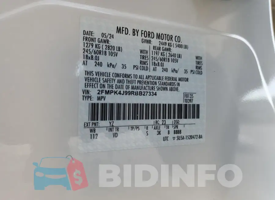 2FMPK4J99RBB27334 Photo# 13