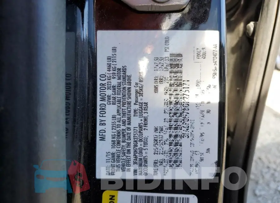 3FA6P0H78GR275171 Photo# 12
