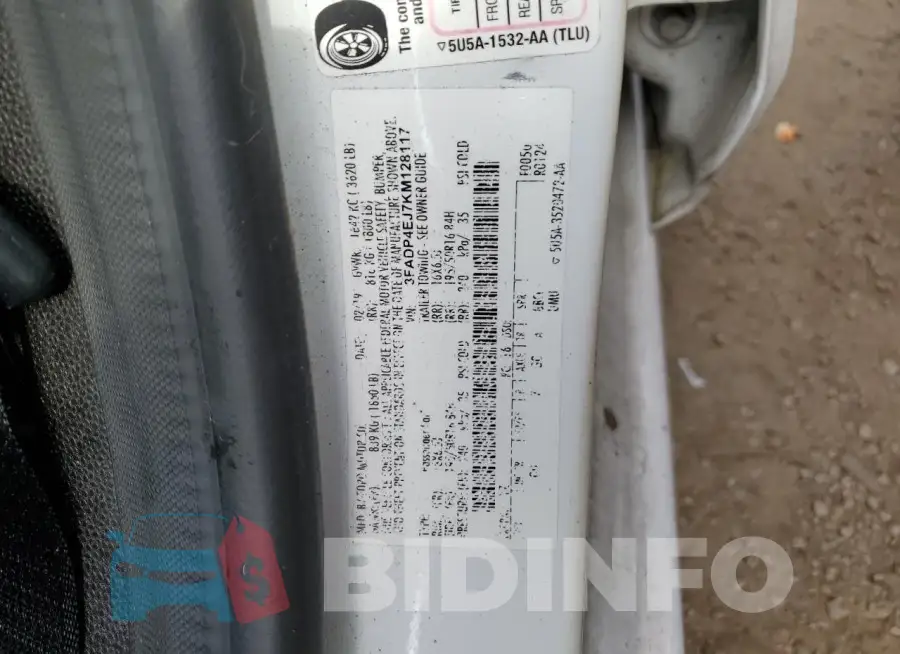 3FADP4EJ7KM128117 Photo# 13