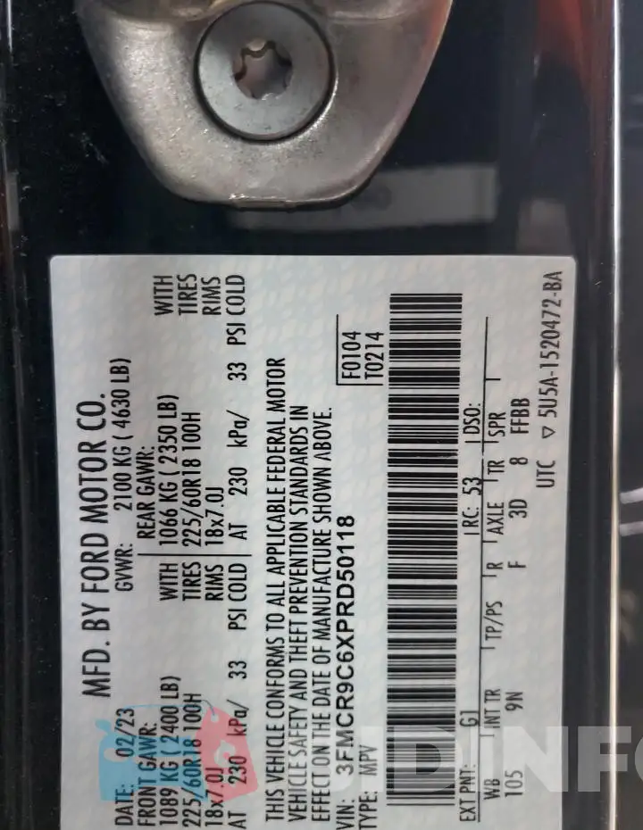 3FMCR9C6XPRD50118 Photo# 13