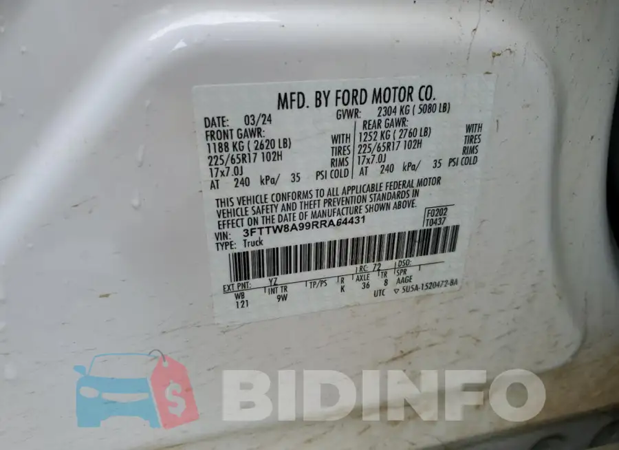3FTTW8A99RRA64431 Photo# 13