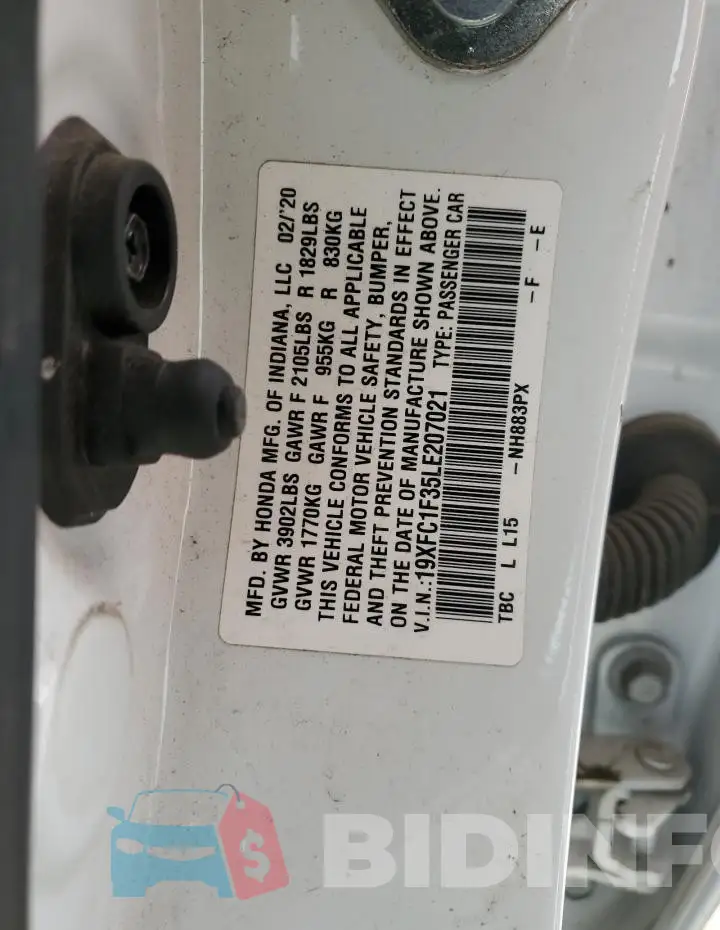 19XFC1F35LE207021 Photo# 12
