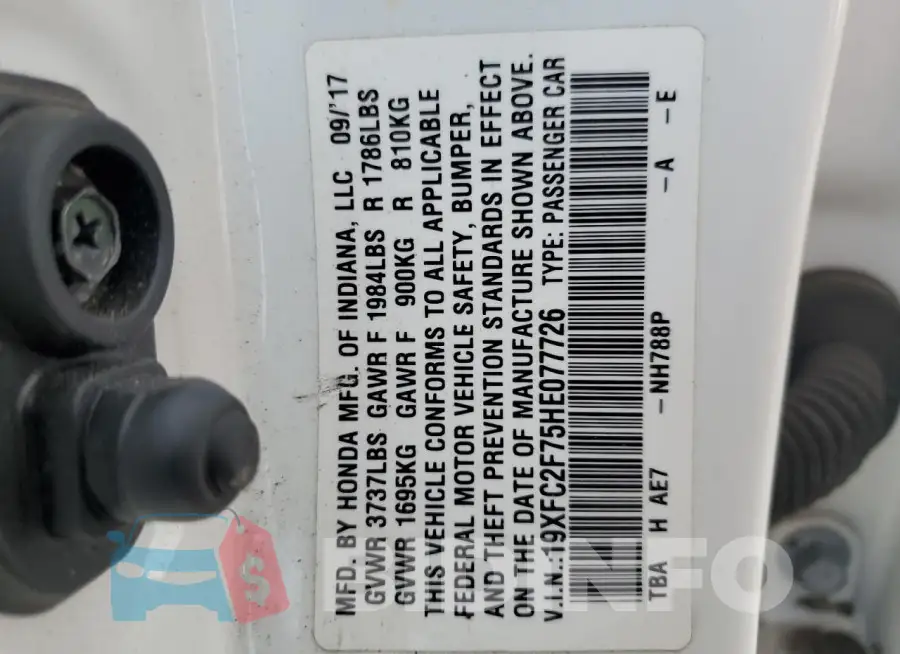 19XFC2F75HE077726 Photo# 12