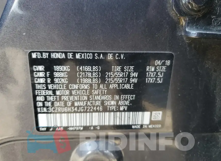 3CZRU6H34JG722446 Photo# 13