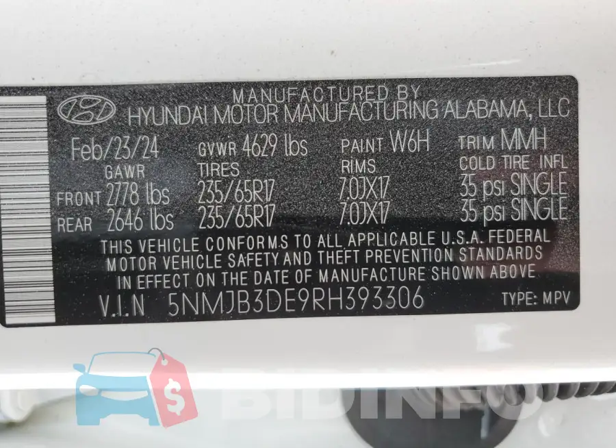 5NMJB3DE9RH393306 Photo# 13