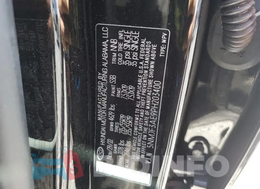 5NMJF3AE9PH203400 Photo# 13