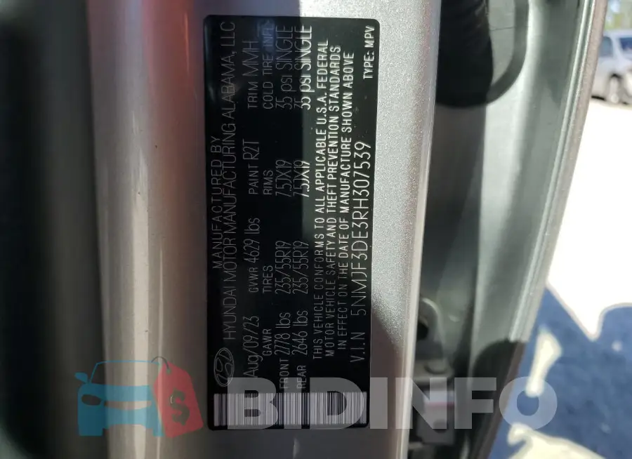 5NMJF3DE3RH307539 Photo# 13