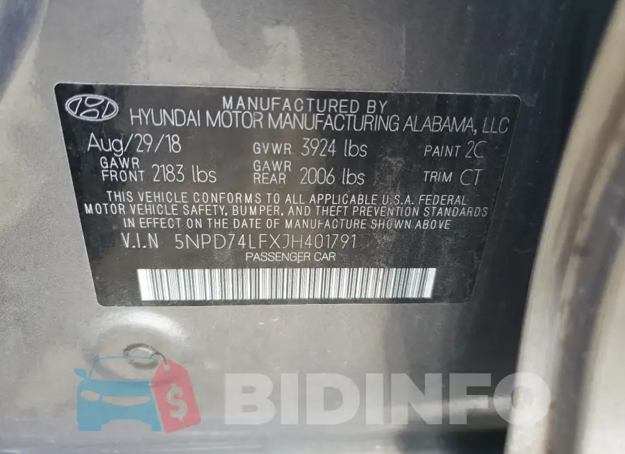5NPD74LFXJH401791 Photo# 13