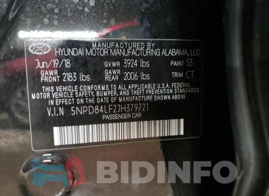 5NPD84LF2JH379721 Photo# 12