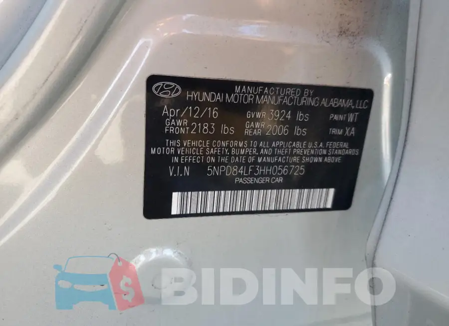 5NPD84LF3HH056725 Photo# 12